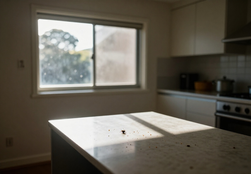 Cockroaches in wall cavity of an Earlwood home before treatment